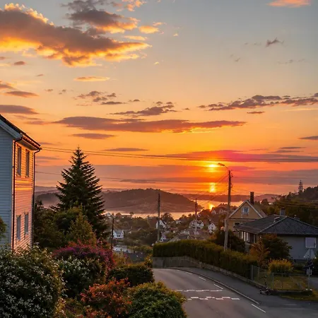 Feriehus New Villa Fishing Sunset Terrace Fireplace Hiking Askoy